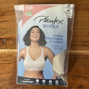 NWT Playtex 4159 18 Hour Active Lifestyle Wirefree Bra Size 36B